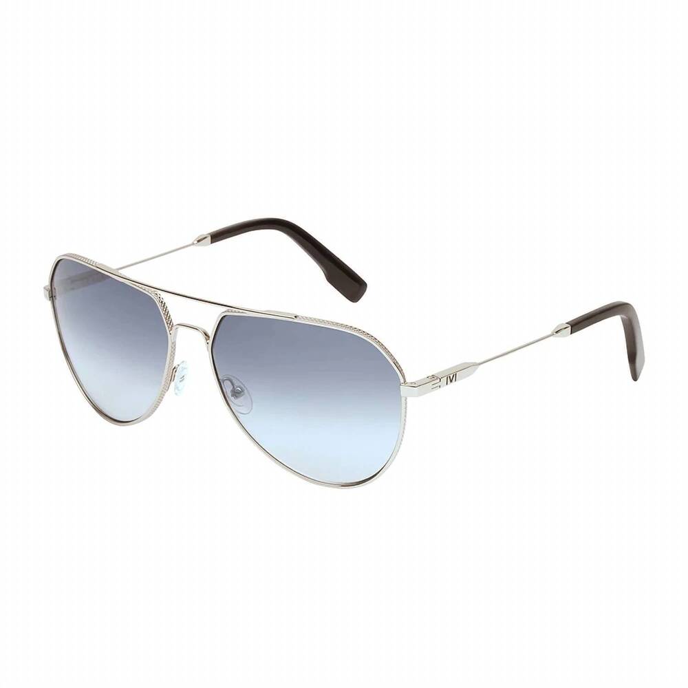 NEW IVI VISION unisex blake sunglasses in chrome / blue gradient lens